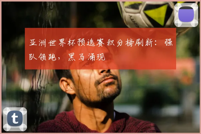 亚洲世界杯预选赛积分榜刷新：强队领跑，黑马涌现