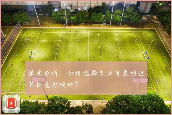 深度分析:如何选择专业可靠的世界杯竞彩软件?